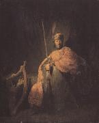 REMBRANDT Harmenszoon van Rijn, David playing the Harp for aul (mk330